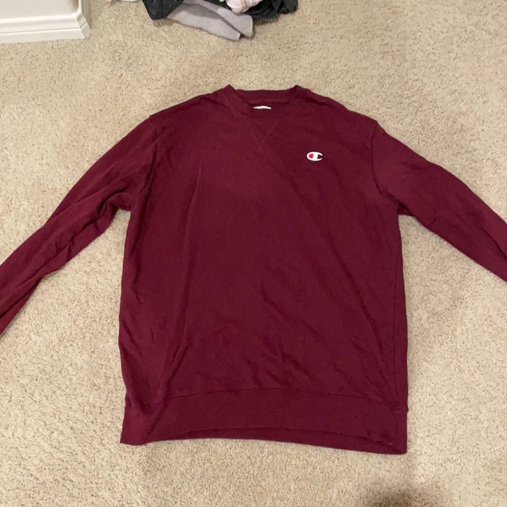 maroon champion crewneck